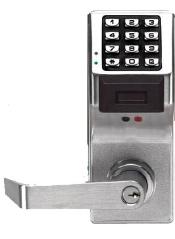 Pin-Prox Digital Lock Prox Reader,  2K User Codes, 500 Sched. Events. 40K Audit Trail Sch.Cyl. Satin